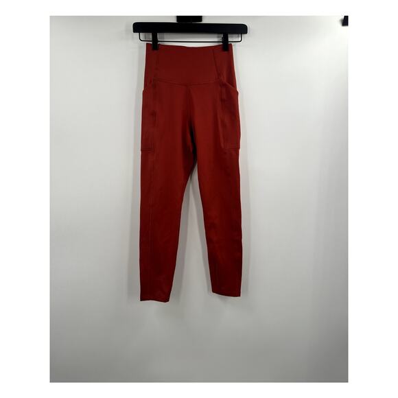 Girlfriend Collective Compression Red Orange Legging Size Extra Small - Picture 1 of 7